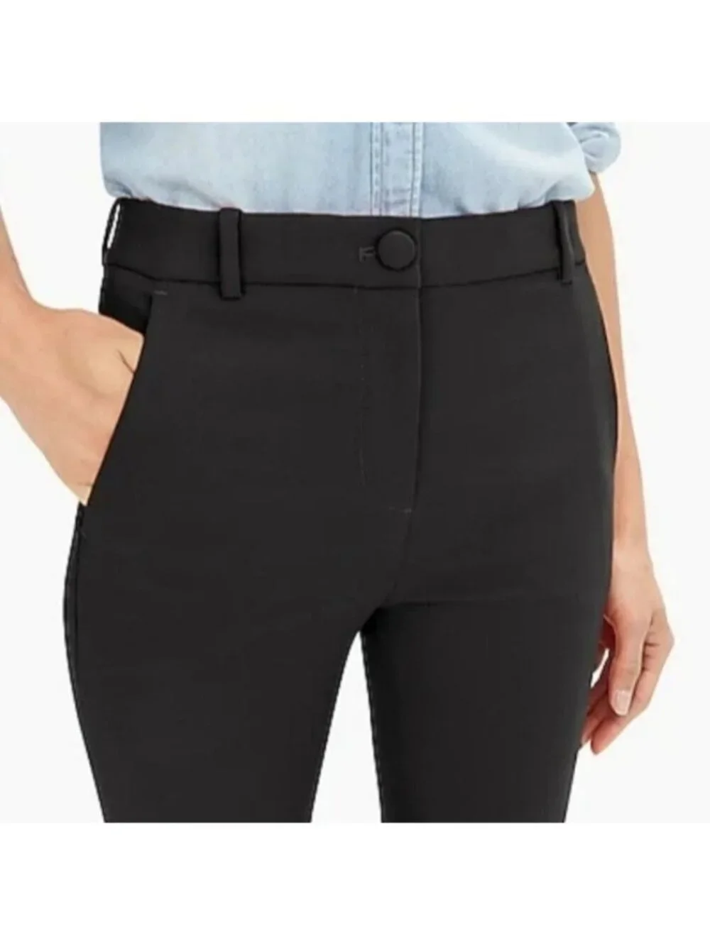 NWT J.Crew Petite High Rise Cameron in Black Four Season Stretch Pants 2P